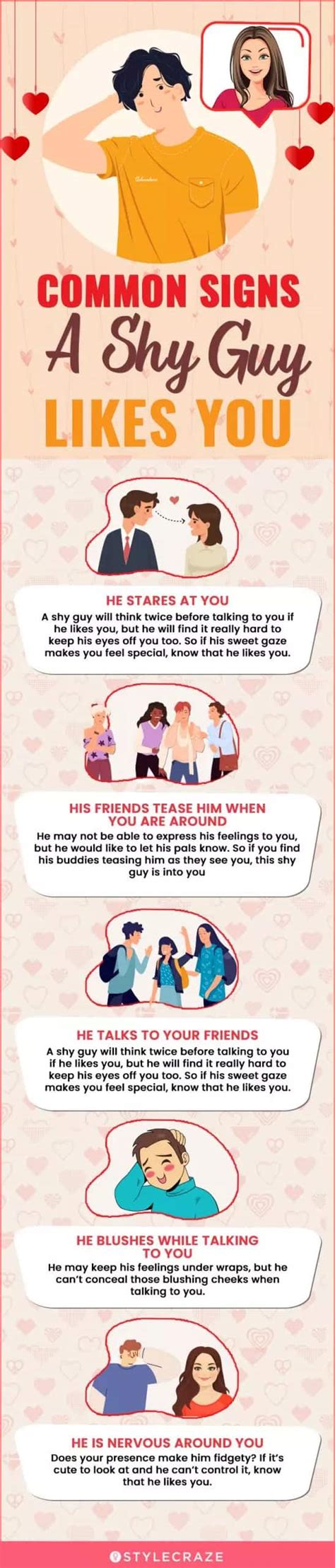 how to know if a shy guy like you|signs he's shy but interested.